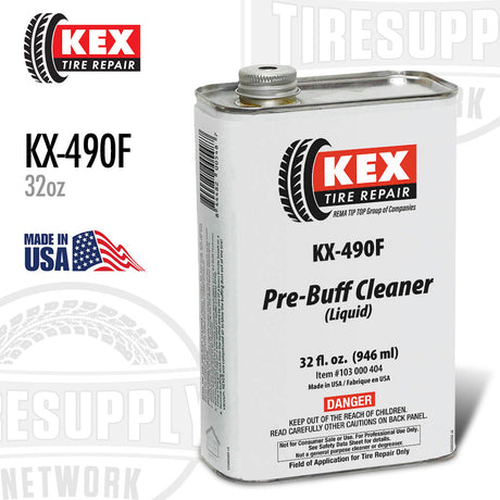 KEX Tire Repair KX-490F Pre-Buff Cleaner Made in USA