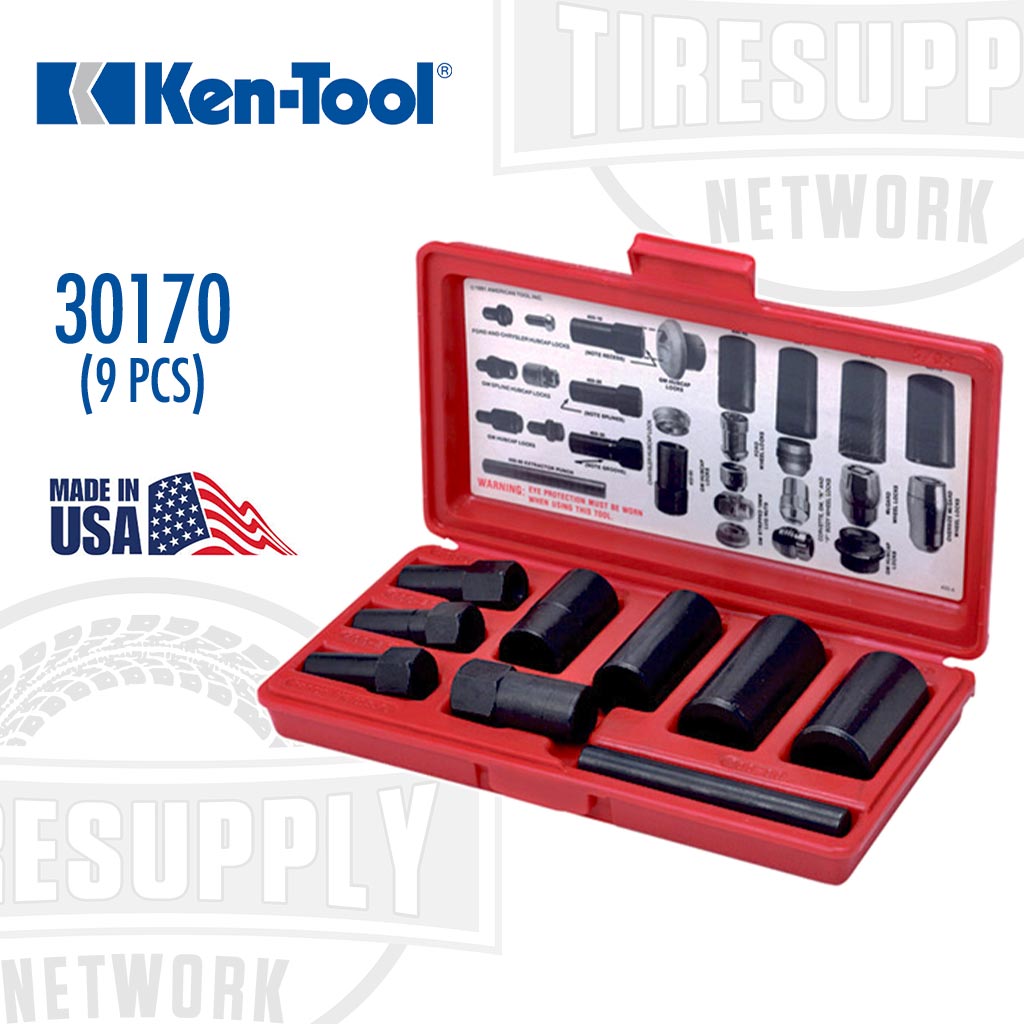 Ken Tool | 9-Piece Wheel Cover &amp; Lock Remover Kit (30170)