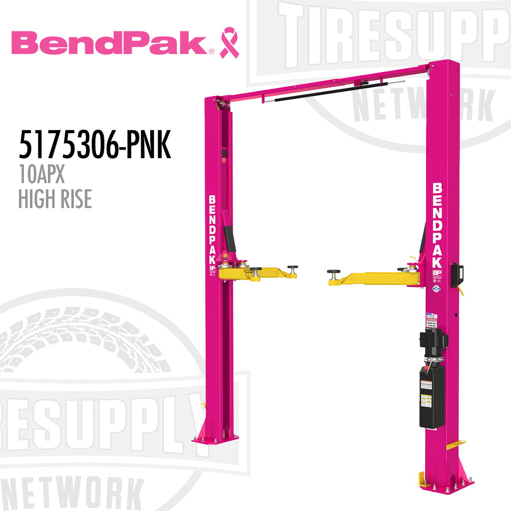BendPak | Limited-Edition Pink 2-Post Lift 10,000 lb Capacity Clearfloor Standard - (10AP*)