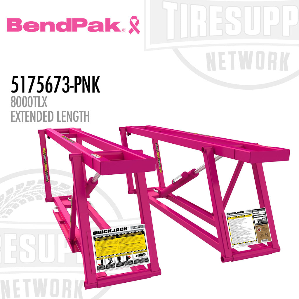 BendPak | Limited-Edition Pink QuickJack 8000TL Portable Car Lift, 8000-lb Capacity, 24.25″ Rise, 70.75″ Frame Length (8000TL*)
