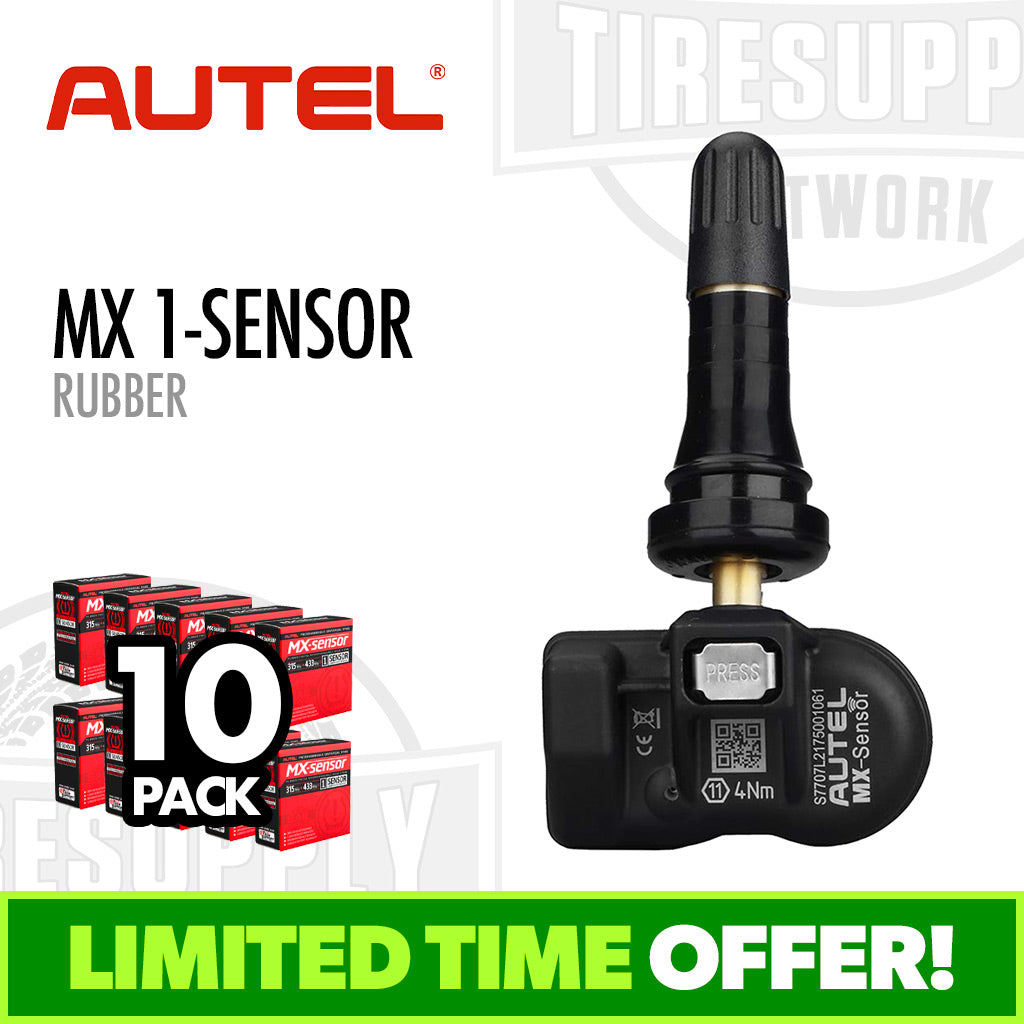 Autel 1-Sensor*| 10-Pack MX 1-Sensor Press-In TPMS - Metal or Rubber