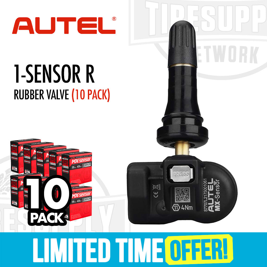 Autel | MX 1-Sensor Press-In Programmable Universal TPMS Sensor 10-Pack - Rubber or Metal Valve