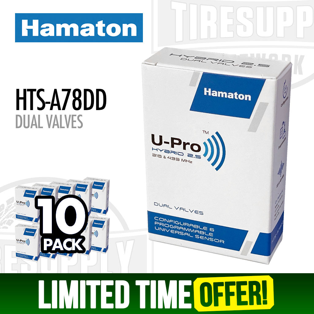 Hamaton | 10-Pack U-Pro Hybrid 2.5 Universal TPMS Sensor - Dual Valves (HTS-A78DD)