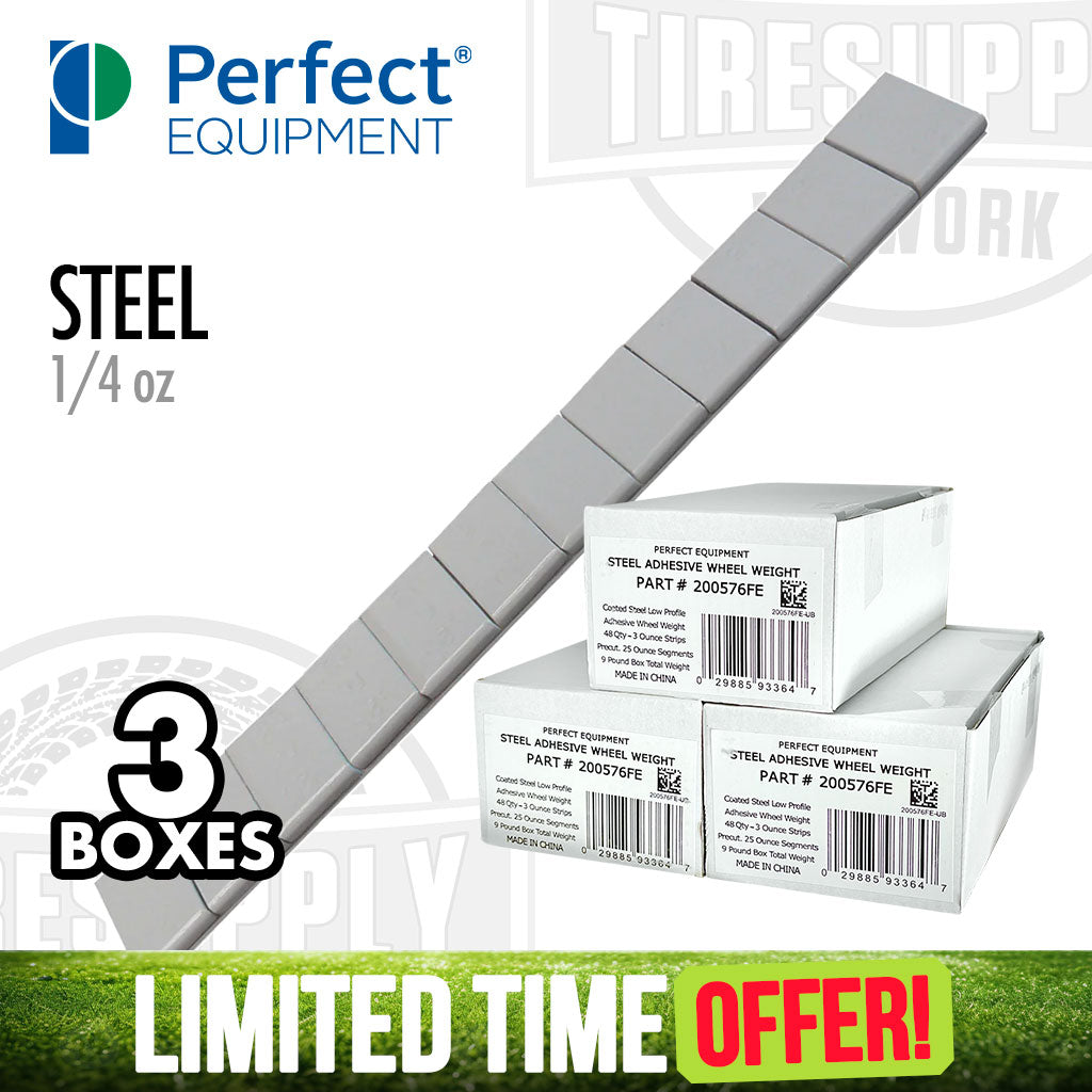 Perfect Equipment | 3-Pack Steel 1/4 oz Low Profile Stick-On Adhesive Tape Weights (200576FE)