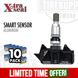 Xtra Seal | 10-Pack Multi-Frequency TPMS Smart Sensor - (Aluminum) or (Rubber)