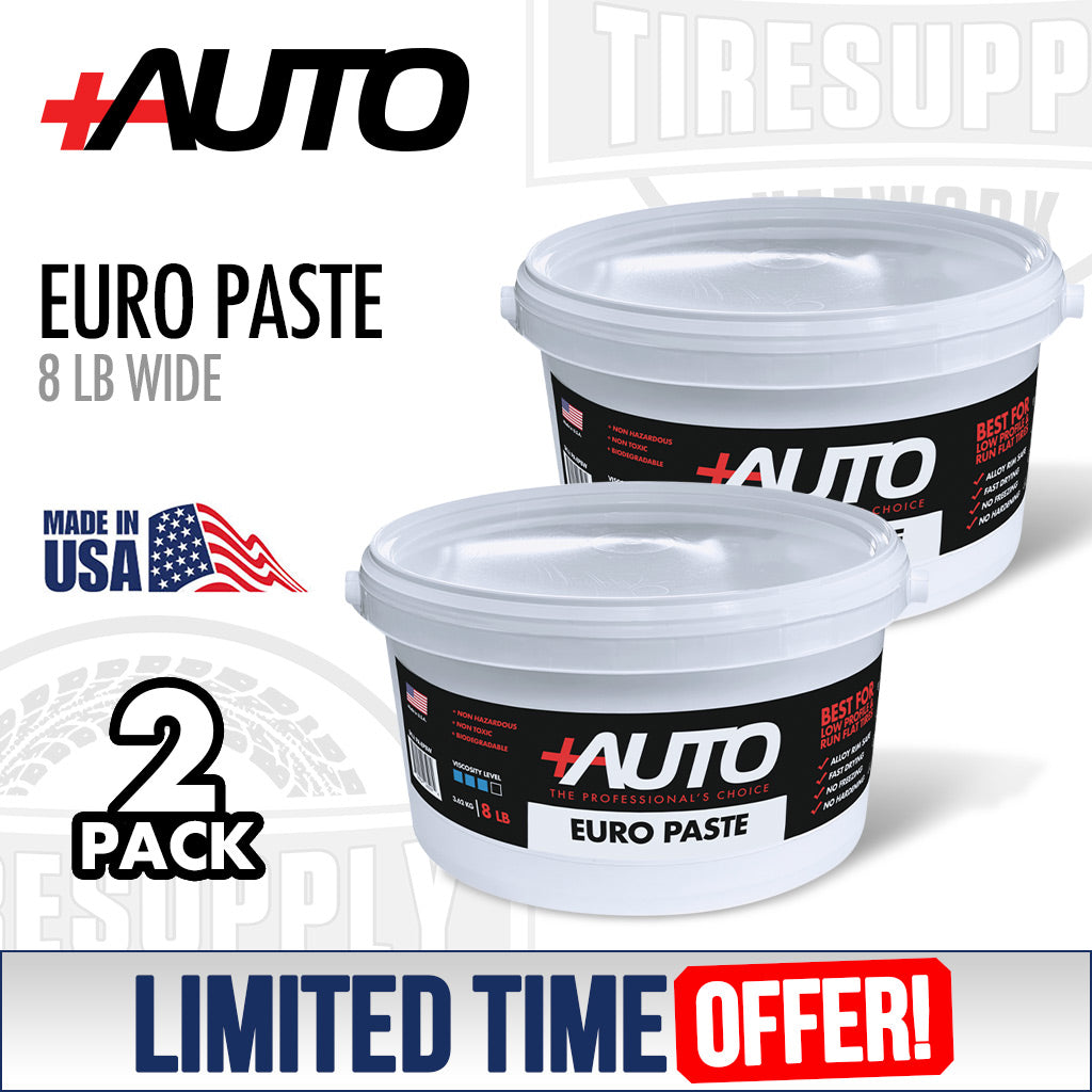 +AUTO | 2-Pack Euro Paste - Universal Tire Mounting Lube - 8lb Wide Bucket (PA-EP8W)