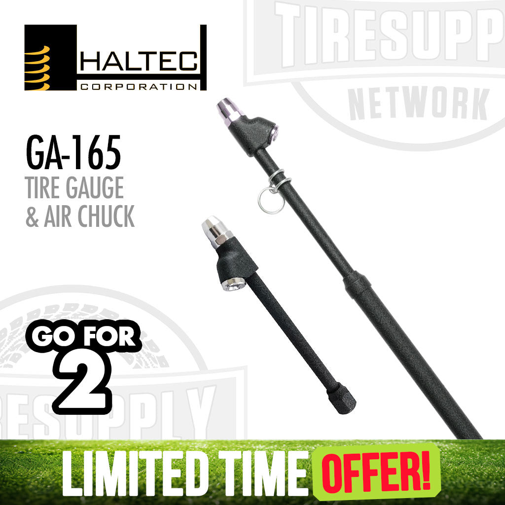 Haltec | 2-Pack Combo Dual Foot Air Gauge and Air Chuck (GA-165)