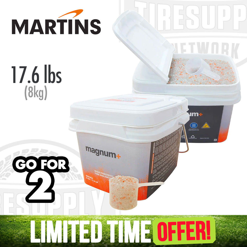 Martins | 2-Pack Magnum+ Tire Balancing Beads 17.6 lbs Bulk Tub (MBP8KG)