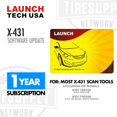 Launch Tech USA X-431 Software Update 1 Year Subscription for most X-431 Scan Tools, Excluding HD Models, 301180524 & 301190246. 307010011