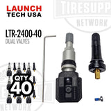 Launch Tech USA LTR-2400-40 TPMS Sensors Dual Valves Metal Rubber