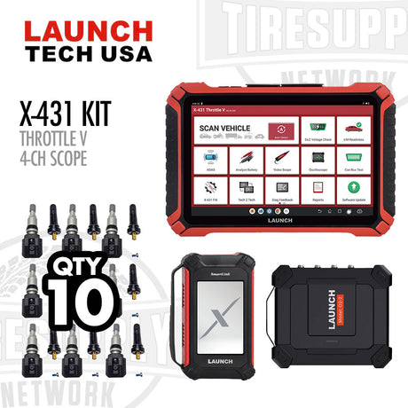 Launch 341184002S X-431 Throttle V with 4 Channel Scope Kit + 10 Sensors