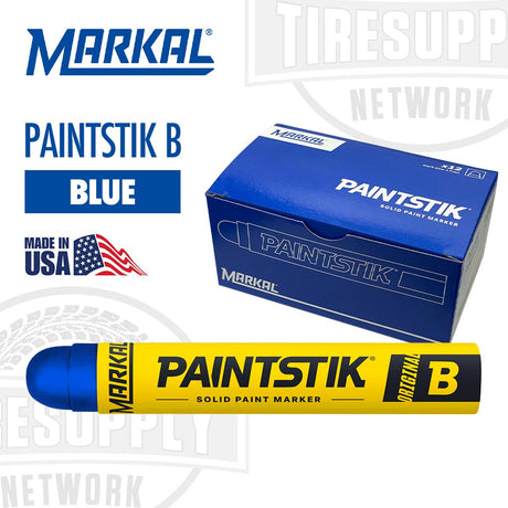 Markal Original B Paintstik Solid Paint Marker. Made In USA. PBS. Blue