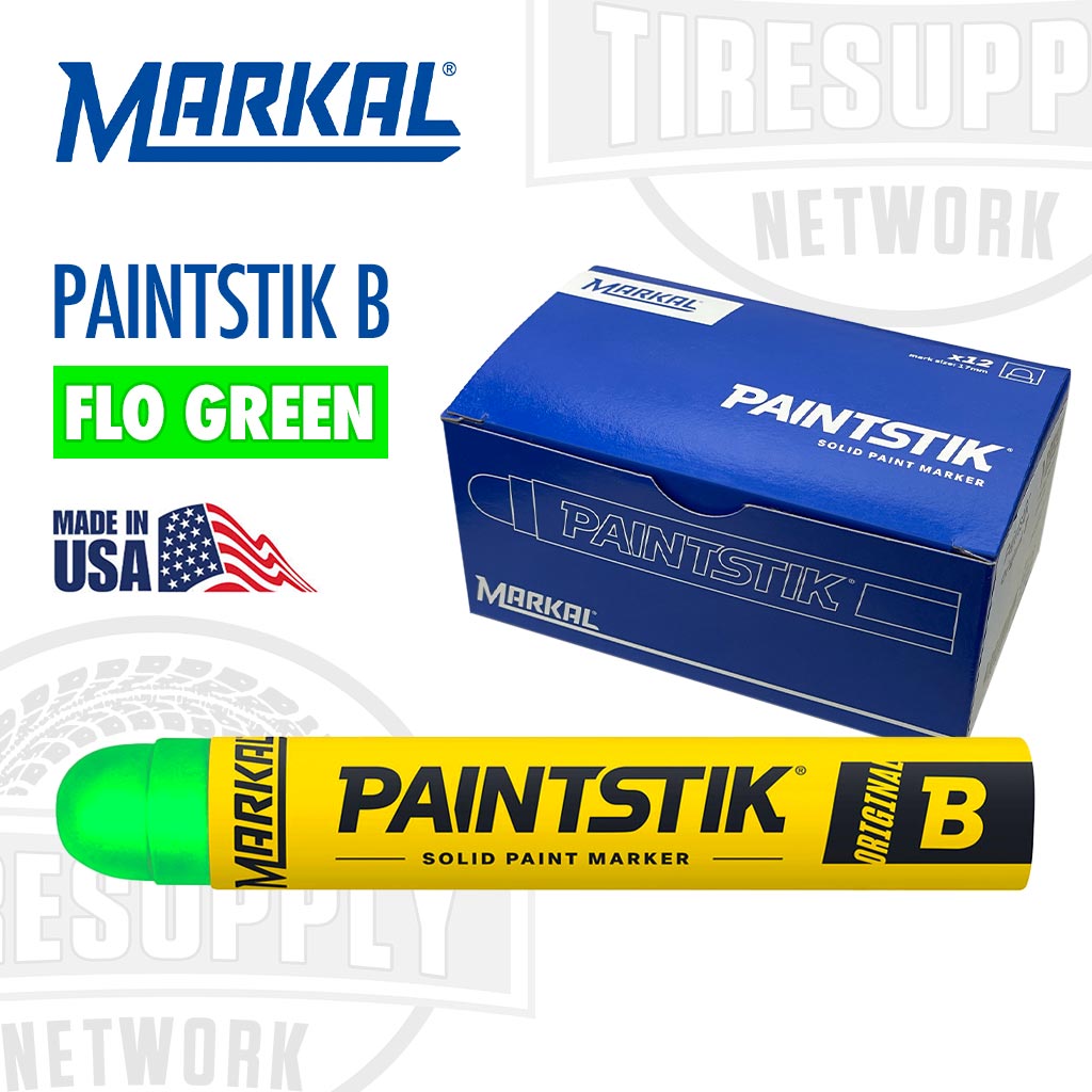 Markal Original B Paintstik Solid Paint Marker. Made In USA. PBFG. Flo Green