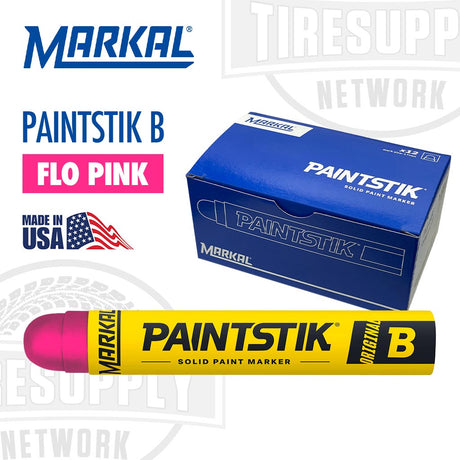 Markal Original B Paintstik Solid Paint Marker. Made In USA. PBFP. Flo Pink