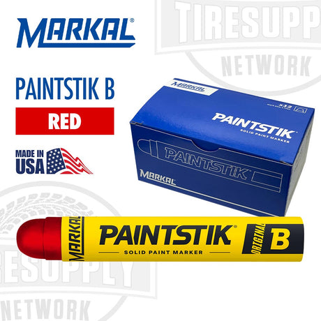 Markal Original B Paintstik Solid Paint Marker. Made In USA. PBR. Red