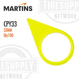 Martins | Checkpoint Yellow 33mm Wheel Nut Indicator - Bag of 100 (CPY33)