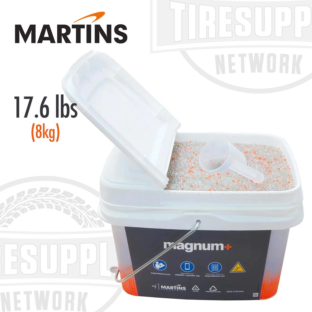 Martins | Magnum+ Tire Balancing Beads 17.6 lbs Bulk Tub Bucket (MBP8KG)