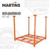 Martins MSR-6060WM-HD | 60’’ x 60’’ Stacking Tire Rack with Wire Mesh Decking