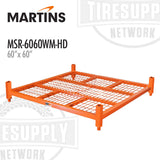 Martins MSR-6060WM-HD | 60’’ x 60’’ Stacking Tire Rack with Wire Mesh Decking