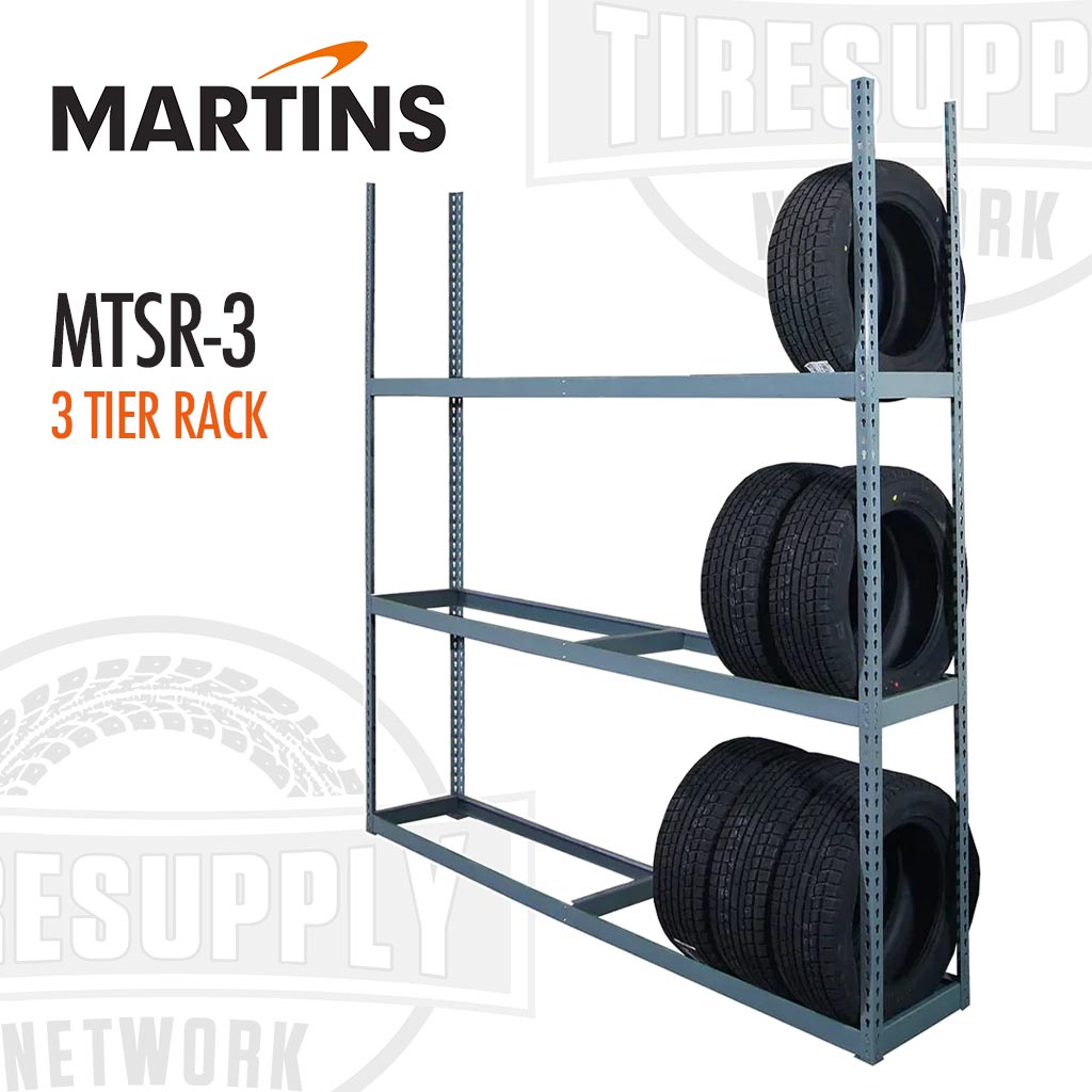 Martins | Tire Storage 3-Tier Shelving Rack For Passenger &amp; Light Truck Tires (MTSR-3)