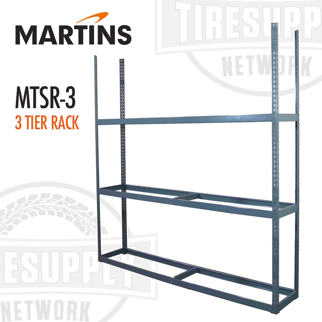 Martins | Tire Storage 3-Tier Shelving Rack For Passenger &amp; Light Truck Tires - Qty3 Bundle (MTSR-3SET)