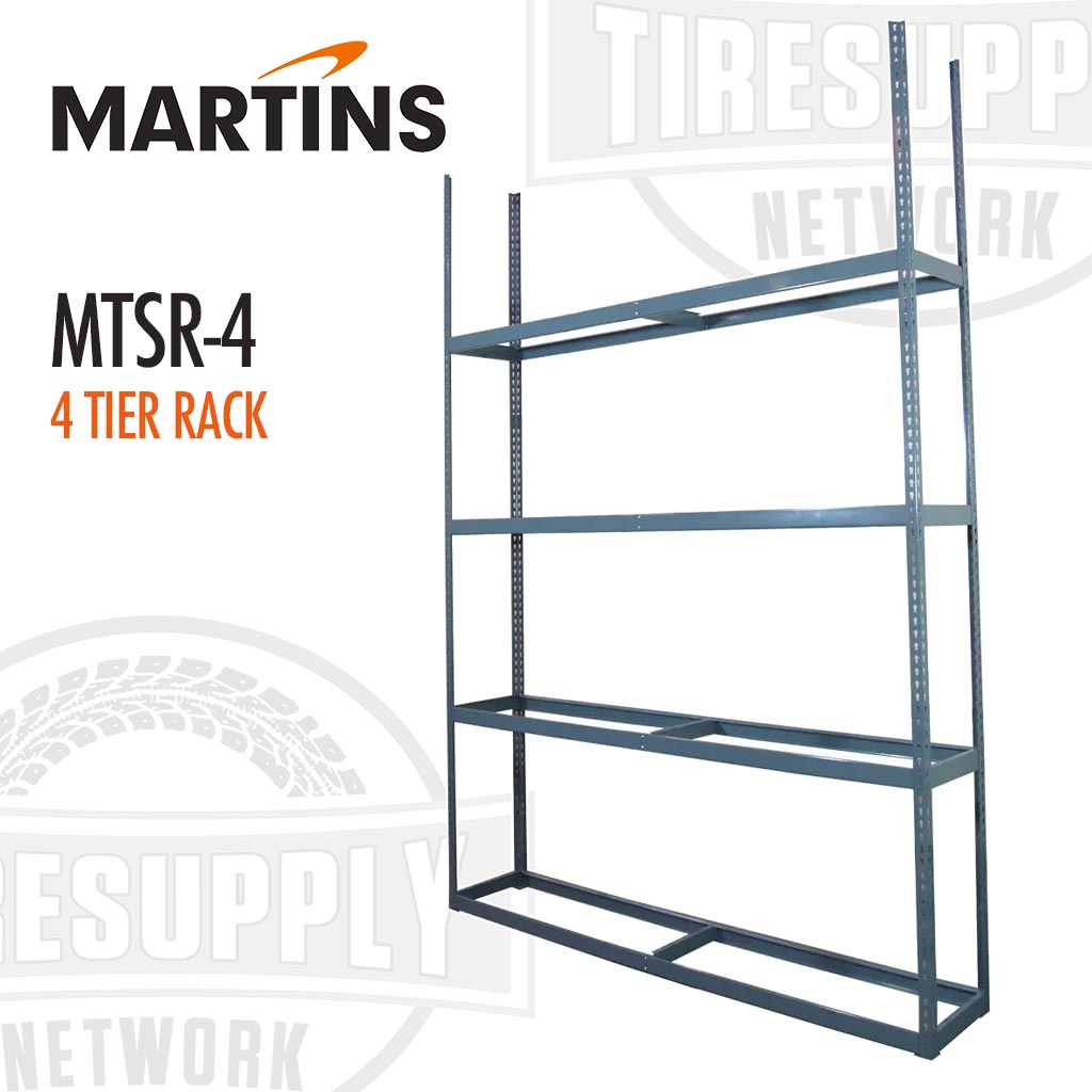 Martins | Tire Storage 4-Tier Shelving Rack for Passenger &amp; Light Truck Tires (MTSR-4)