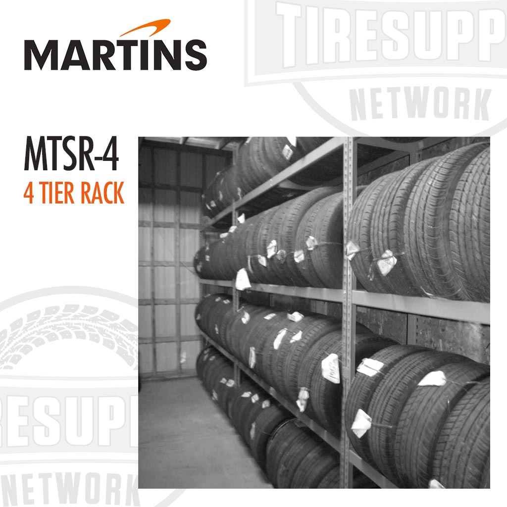 Martins | Tire Storage 4-Tier Shelving Rack for Passenger &amp; Light Truck Tires (MTSR-4)