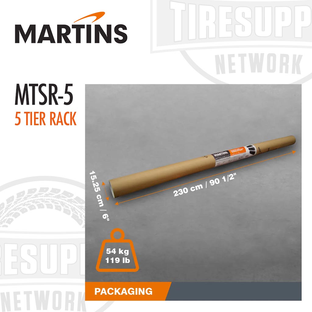 Martins | Tire Storage 5-Tier Shelving Rack for Passenger & Light Truck Tires (MTSR-5)