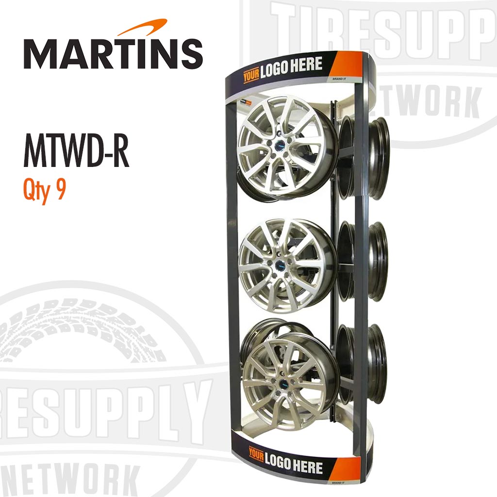 Martins | Set of 9 Wheel Brackets for MTWD-PCR Passenger Car Tire & Wheel Display (MTWD-R)