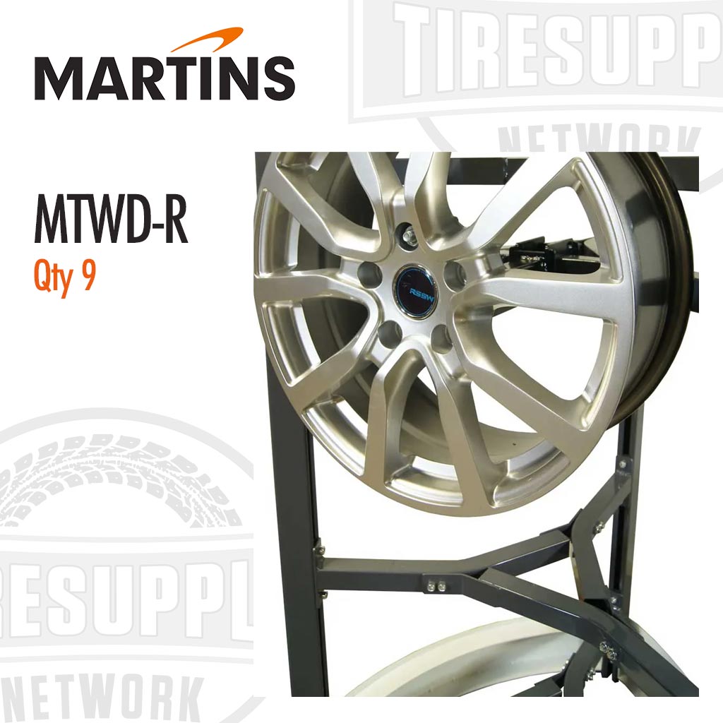 Martins | Set of 9 Wheel Brackets for MTWD-PCR Passenger Car Tire & Wheel Display (MTWD-R)