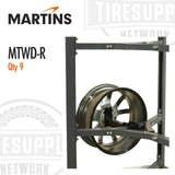 Martins | Set of 9 Wheel Brackets for MTWD-PCR Passenger Car Tire & Wheel Display (MTWD-R)