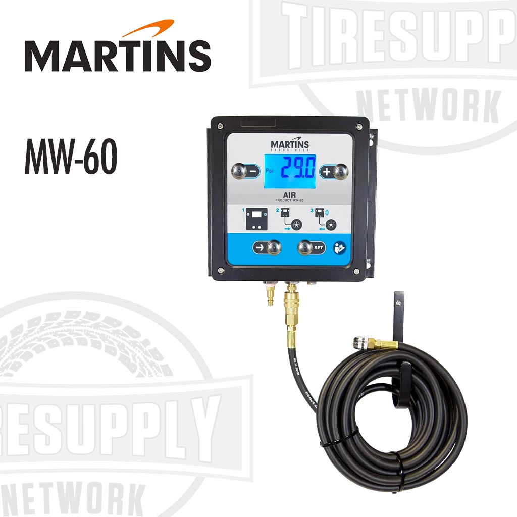 Martins | Flatematic Single Outlet Wall-Mounted Automatic Tire Inflator with 25′ Hose (MW-60)