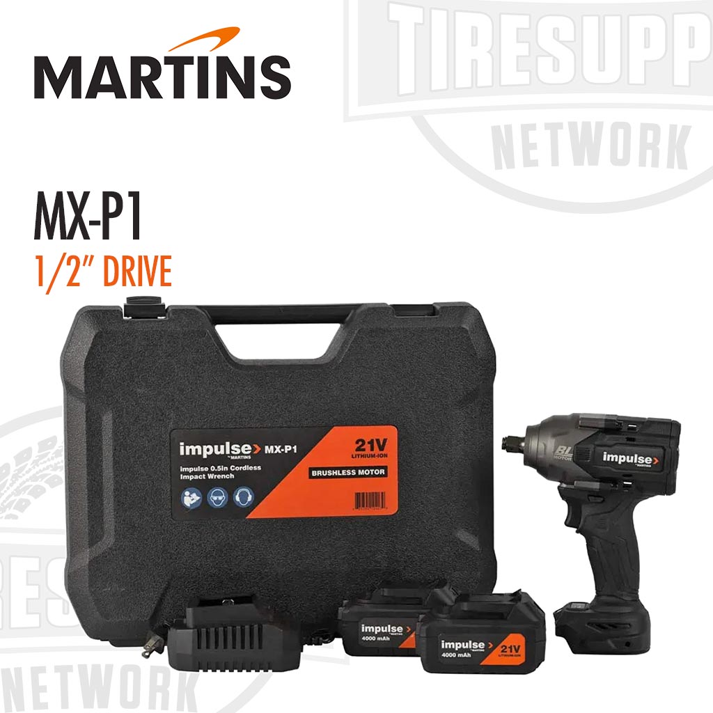 Martins | Impulse 1/2″ Drive Cordless Rechargeable Battery Impact Wrench 797 ft-lbs (MX-P1)
