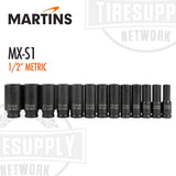 Martins | Impulse 1/2″ Drive 13-Piece Metric Impact Socket Set (MX-S1)