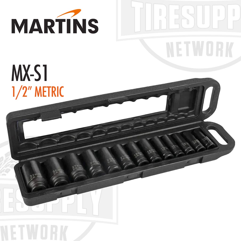 Martins | Impulse 1/2″ Drive 13-Piece Metric Impact Socket Set (MX-S1)
