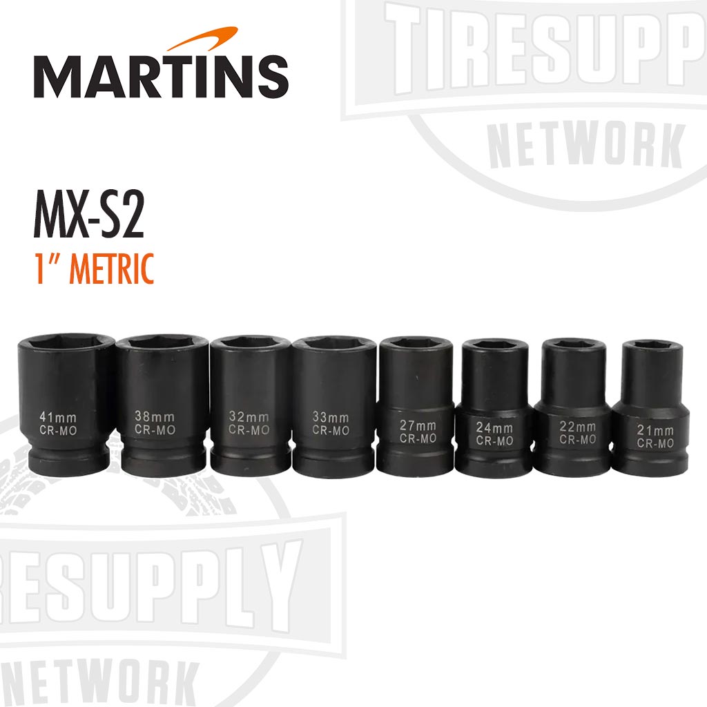 Martins | Impulse 1″ Drive 8-Piece Metric Impact Socket Set (MX-S2)