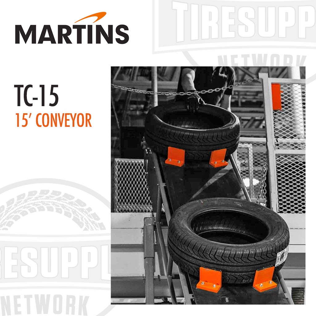 Martins | Floor-to-Floor 15′ Tire Conveyor (TC-15)