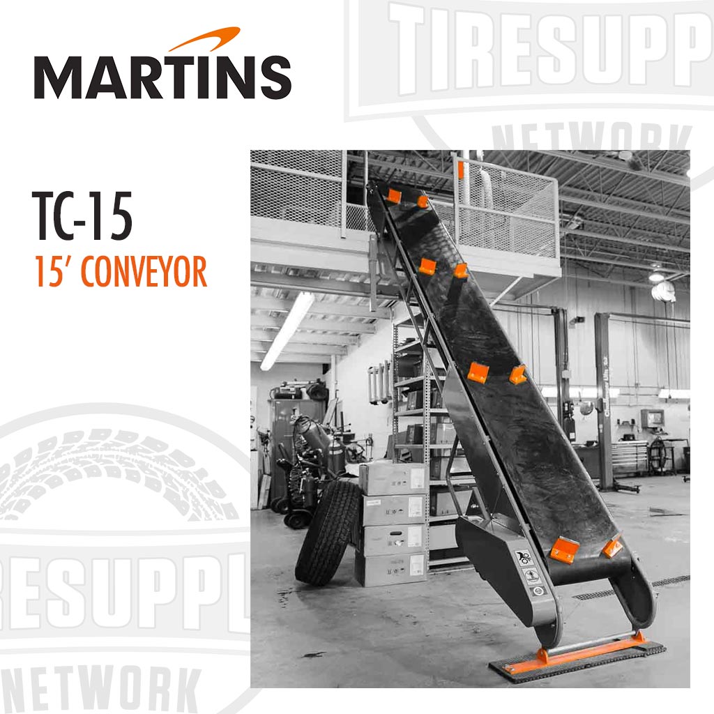 Martins | Floor-to-Floor 15′ Tire Conveyor (TC-15)