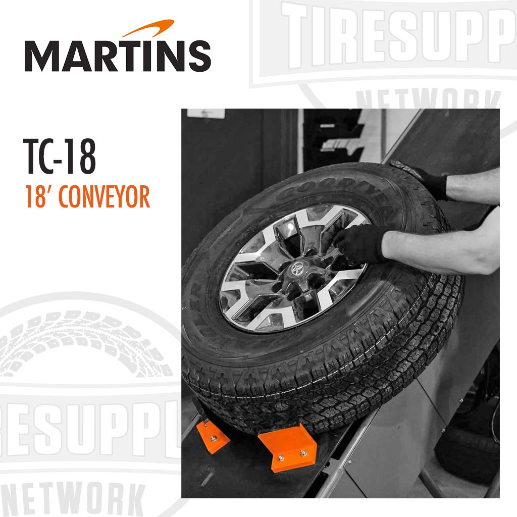 Martins | Floor-to-Floor 18′ Tire Conveyor (TC-18)