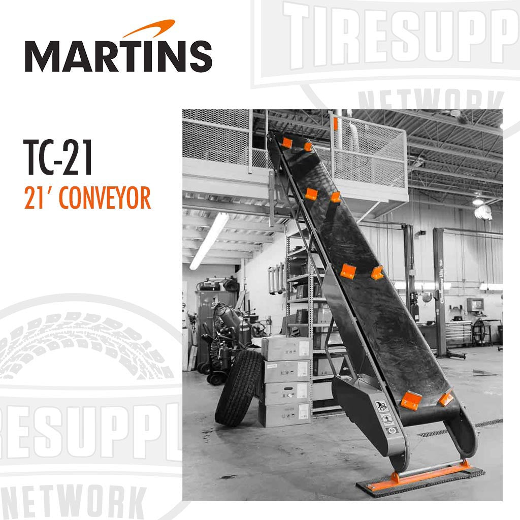 Martins | Floor-to-Floor 21′ Tire Conveyor (TC-21)
