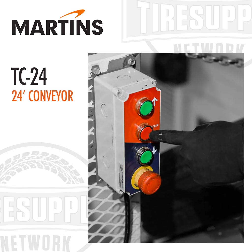 Martins | Floor-to-Floor 24′ Tire Conveyor (TC-24)