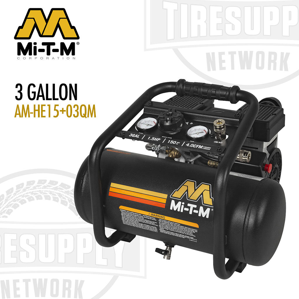 Mi-T-M | Single Stage Electric 3-Gallon Portable Air Compressor (AM1-HE15-03QM)