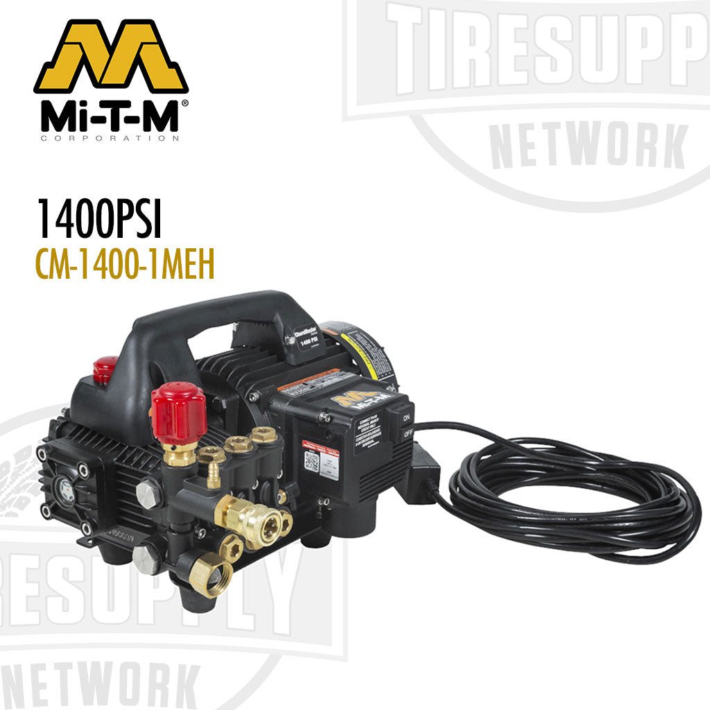 Mi-T-M | Cold Water Portable Pressure Washer - 1.5 HP Motor, 120V, 13A, 1400 PSI (CM-1400-1MEH)