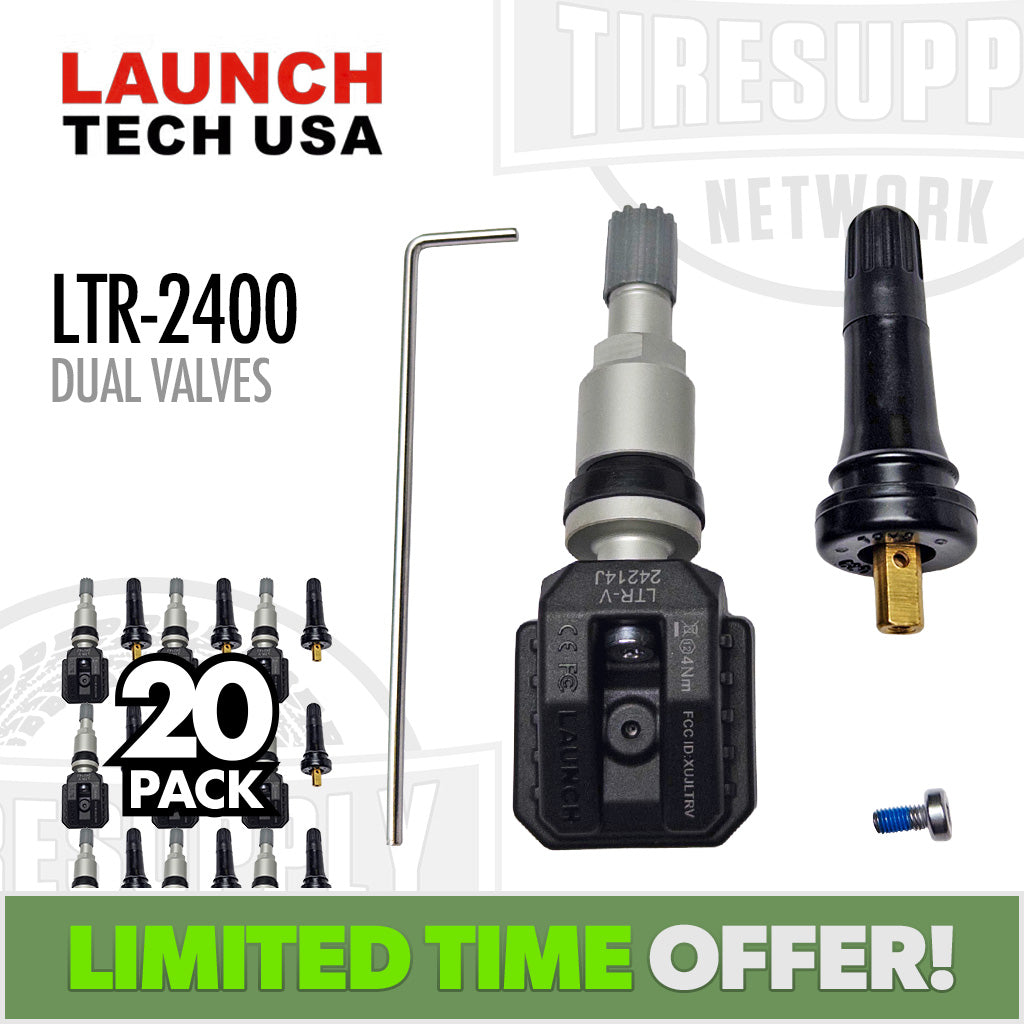Launch LTR-2400 | 20-Pack RF-Sensor Programmable Universal TPMS Sensor - Dual Valves