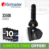 Schrader 33500 | 10-Pack EZ-sensor® GO TPMS Sensor Rubber Snap-In Valve Stem