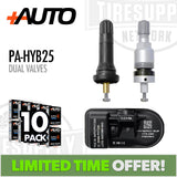 +AUTO PA-HYB25 | 10-Pack U-Pro Hybrid 2.5 Universal TPMS Sensor - Dual Valves