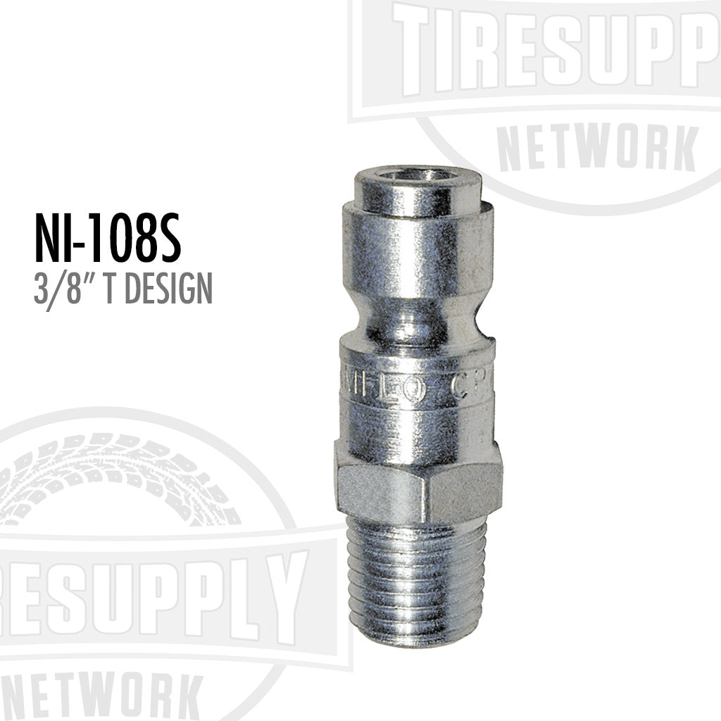 3/8″ T Design x 1/4&quot; MNPT Male Steel Plug (NI-108S)