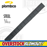 Plombco | StickPro Value Line Steel 1/4 oz Stick-On Adhesive Tape Wheel Weight - Black (VL312FEB-48)
