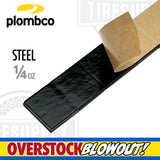 Plombco | StickPro Value Line Steel 1/4 oz Stick-On Adhesive Tape Wheel Weight - Black (VL312FEB-48)