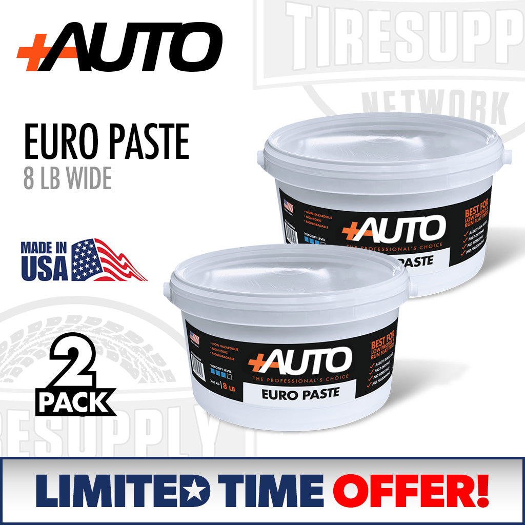 +AUTO PA-EP8W | 2-Pack Euro Paste - Universal Tire Mounting Lube - 8lb Wide Bucket